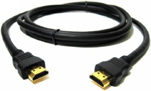 Generix 1 Meter High Speed Ethernet 10 Gbps Male to Male Gold Plated HD 1080p HDMI Cable 1 m HDMI Cable(Compatible with Computer, Projectors, TV, LCD, Laptop Etc., Black, One Cable)