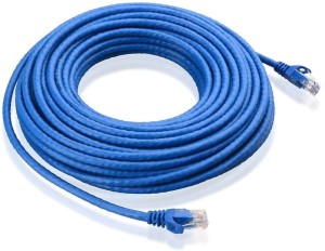 Techy-Tech RJ45 CAT6 15 Meter LAN Cable High Speed Internet Network Patch Cord Speed Up To 1Gbps 15 m LAN Cable(Compatible with Laptop,Router,Computer, Blue)