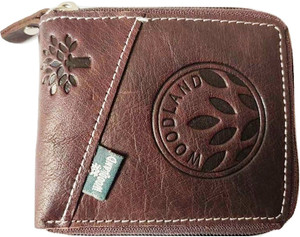 WOODLAND Men Brown Artificial Leather Wallet Brown Price in