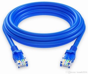 Techy-Tech Cat6 5 meter Ethernet Cable RJ45, LAN, Network, Internet Cable 5 m LAN Cable(Compatible with Laptop, Computer, Blue)