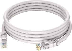 FEDUS CAT-6 Snagless Network RJ45 Ethernet Patch LAN Cable CAT6 - 100M White LAN Cable (Compatible with Desktops, Laptops, Servers, Gaming Consoles, TV, White) 100 m LAN Cable(Compatible with Laptop, Computer, White, One Cable)