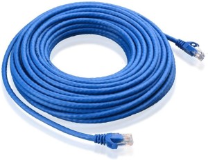 Techy-Tech Cat6 10 meter Ethernet Cable RJ45, LAN, Network, Internet Cable 10 m LAN Cable(Compatible with Laptop, Computer, Blue)