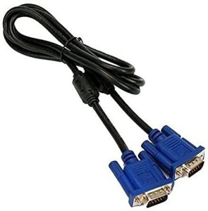 AXINTO 1.5 VGA CABLE 1.5 m VGA Cable(Compatible with COMPUTER, MONITOR, PROJECTOR, Blue, Black)