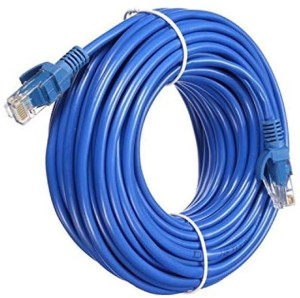 Sadow High Speed 25 Meter Patch Computer Cord Gigabit Category 6 RJ45 Ethernet LAN Cable 25 m Patch Cable(Compatible with Laptop, Blue)