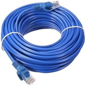 Sadow High Speed 20 Meter Patch Computer Cord Gigabit Category 6 RJ45 Ethernet LAN Cable 20 m Patch Cable(Compatible with Laptop, 2Blue)