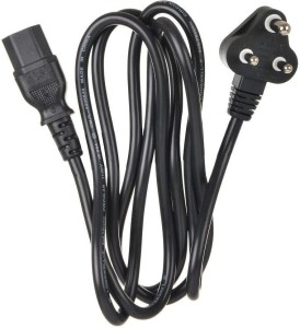 Sadow Computer Power Cable Cord for Desktops PC and Printers/Monitor SMPS Power Cable IEC Mains Power Cable (Black) (1.5 Meter - Black) 1.5 m Power Cord(Compatible with Computer. Printers, Black)