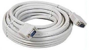 GVISION VGA TO VGA HIGH QUALITY Cable 40 METER (Compatible with monitors, projectors, KVM switches and some TVs., White) 40 m VGA Cable(Compatible with monitors, projectors, KVM switches and some TVs., White)