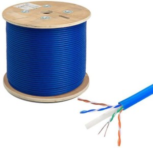 GVISION CAT 6 E Network Cable Fully Copper 305 Meter 305 m LAN Cable(Compatible with Routers, Switches, Computer,printers, VOIP phones., Blue)