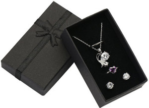Fuddy Duddy Black Jewelry Gift Box Cardboard Boxes Bow knot