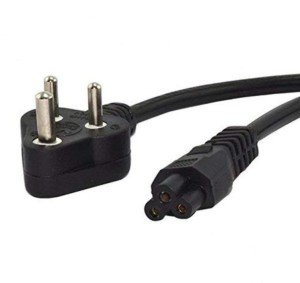 Techy-Tech Premium Series 3 Pin Laptop Power Cable Cord (Black) 1.5 m Power Cord(Compatible with Laptop, Black)