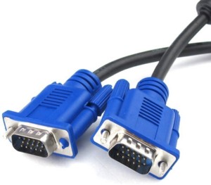 RSDWAG Male to Male VGA Cable 1 Meter, Support PC/Monitor/LCD/LED, Plasma, Projector, TFT. 1.5 m VGA Cable(Compatible with Projector, TFT, Moniter, Black, Blue)