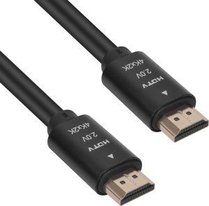 Live Tech Flix-PVC 1.8 m HDMI Cable(Compatible with TV, PC, Laptop, Black)