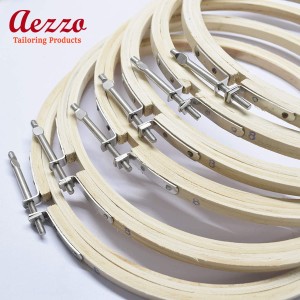 Aezzo 14,12,10,8,6 Inch Wooden Embroidery Hoop Ring Frame Fabric