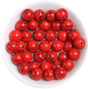 FANGQUN Red Turquoise Beads For Jewelry Making Handmade Turquoise