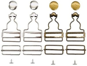 Chris.W Overall Buckles Suspenders Replacement Buckle With Rectangle Buckle  Sliding & No-Sew Buttons For 1.5 Inch Straps, Pack O - Overall Buckles  Suspenders Replacement Buckle With Rectangle Buckle Sliding & No-Sew Buttons