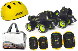 Jaspo Jaspo Players Intact Senior Skates Combo (skates+helmet+knee+elbow+bag)suitable for age 6 to 14 years Skating Kit