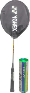 Yonex Mavis 300 (Pack of 6) Yellow Nylon Shuttle cock and GR 303 Badminton Kit