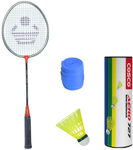 Cosco Cb 120 With Aero 727 Nylon Shuttlecock And Grip Badminton Kit