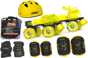 Jaspo Storm Pro Superior Senior Skates Combo (skates+helmet+knee+elbow+wrist+bag)suitable for age upto 6 to 14 years Skating Kit