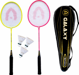 Bipan's Pro Practice Galaxy Set(Neon Series) With 3 Nylon Shuttle and a Cushioned Cover Badminton Kit