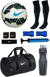Retail World Premier League Blue/White Football (Size-5) Combo Football Kit
