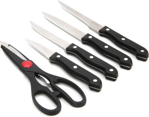 KAISERHOFF Knife Block Set of 6 Steel, Wooden Knife Set
