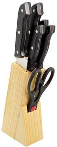 KAT Stainless Steel, Plastic, Wooden Knife Set