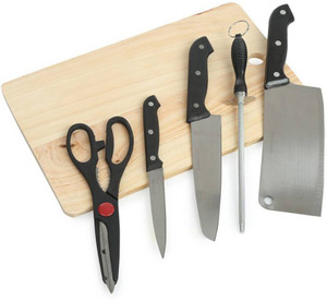 ShopyBucket Multipurpose 6 in 1 Carver Knife with Board-H4 Stainless Steel Knife Set