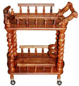 Onlineshoppee Wooden Kitchen Trolley