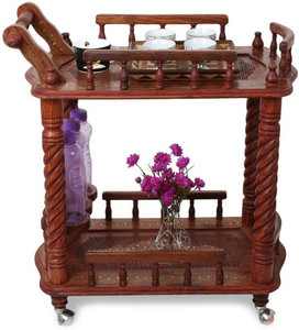 Onlineshoppee Wooden Kitchen Trolley