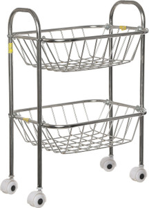 SHREE SINGHAL Two shelves Stainless Steel Kitchen Trolley