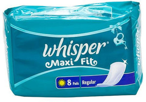 Whisper Maxi Fit Regular 8 Count Sanitary Pad Sanitary Pad Buy Women Hygiene products online in India Flipkart