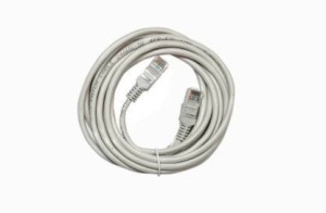 TECH GLOW 3 Meter RJ45 CAT5E Ethernet Patch/LAN Cable 3 m Copper Ethernet Cable 3 m LAN Cable(Compatible with Laptop, PC, Computer, CCTV Camera/DVR, Routers, Withe)