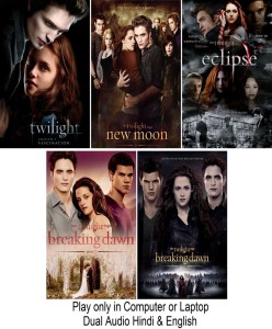 The Twilight Saga Film series 5 Movies in Hindi English both play only in Computer or Laptop HD Quality without Poster Price in India Buy The Twilight Saga Film series