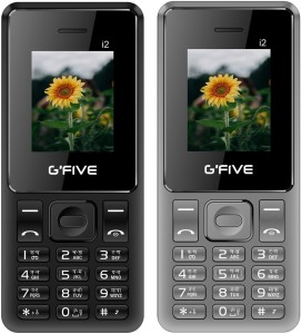 Gfive i2 Combo of Two Mobiles(Black : Grey)