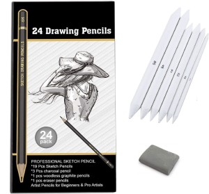 Drawing Pencils Set of 14 B-12B Sketch Pencils for Drawing Art Pencil for  Artist
