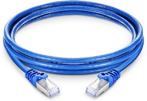 DZAB Stranded Patch Cord, 1.5 meter, Moulded Factory Crimped 1.5 m Patch Cable(Compatible with PC, LAPTOP TO WIFI ROUTER, NETWORK LAN SWITCH, Blue, One Cable)