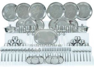 Kitchen Queen Pack of 81 Steel Steel 81 Pieces Dinner Set Dinner Set Price in India Buy Kitchen Queen Pack of 81 Steel Steel 81 Pieces Dinner Set Dinner Set online at Flipkart