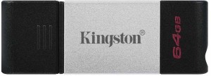 KINGSTON DT80/64GB 64 GB OTG Drive(Silver, Black, Type A to Type C)