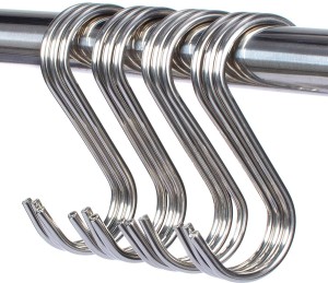 Cosmos 12 PCs Stainless Steel S Hook For Hanging, Multipurpose Use Hook 12