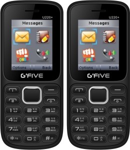 Gfive U220 Plus Combo of Two Mobiles(Red : Red)