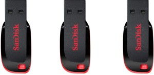 SanDisk Cruzer Blade USB Flash Drive 32 GB Pen Drive(Black, Red)