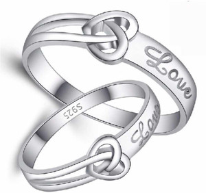 Flipkart Jewellery Hub STYLIST COUPLE BAND RING SET Alloy Silver Plated Ring Set Price in India Buy Flipkart Jewellery Hub STYLIST COUPLE BAND RING SET Alloy Silver Plated Ring Set Online
