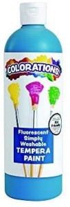 Colorations Fluorescent Neon Simply Washable Tempera - Set of 7