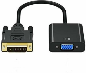 King Enterprise Active dvi to vga adapter 1 m DVI Cable(Compatible with DESKTOP, LAPTOP, Black, One Cable)