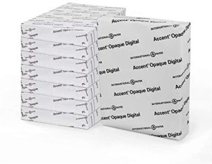 Accent Opaque White Cardstock Paper, 80lb Cover, 216 gsm, 8.5 x 11 card  stock, 1