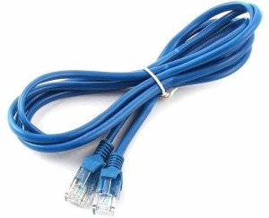 Terabyte TB-CAT6-02 3 m LAN Cable(Compatible with printer, Server, Router, Laptop, Gaming Device, Blue, One Cable)