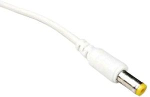 Terabyte TB DC PIN Male Power Cord 10 Pic Pack, 0.25 m Power Cord 0.25 m Copper Braiding Power Cord(Compatible with CCTV, CAM, SETUP BOX, Multi Use, White, One Cable)