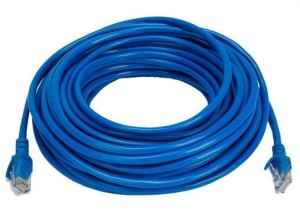 JAMUS 10 meter cat 6 10 m LAN Cable (Compatible with internal, Blue) 10 m LAN Cable(Compatible with computer, Blue, One Cable)