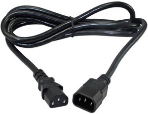 TECHUT IEC C13 to C14 Male to Female Power Extension 1.5 m Power Cord(Compatible with SERVER, PDU, MONITER, SMPS, PRINTER, Black)